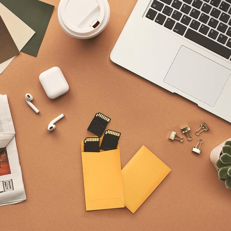 ValBox #1 Coin Envelopes 2.25x 3.5 Small Parts Envelope with Gummed Flap for Home, Garden or Office Use, Brown Kraft Seed Envelopes 100 per Box - Image 5